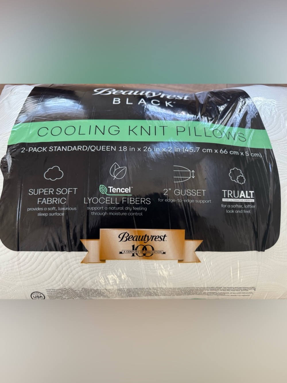 🎉LAST CHANCE🎉BEAUTYREST BLACK
2pk Luxurious CoolingKnit Down Alternative Pillows - Picture 5 of 12